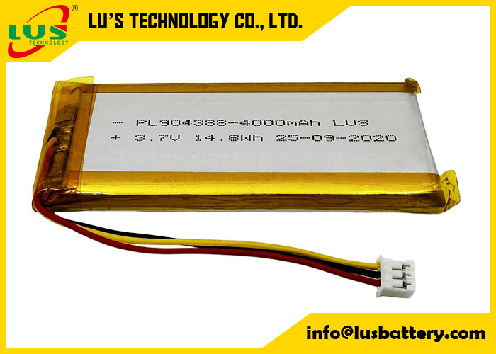 3.7 Volt 4000mAh Rechargeable Battery LP904388 Li-Ion Battery 4000mAh 3.7V Rechargeable Lithium Polymer Ion Battery Pack