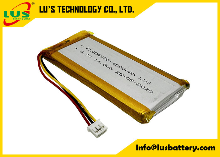 3.7 Volt 4000mAh Rechargeable Battery LP904388 Li-Ion Battery 4000mAh 3.7V Rechargeable Lithium Polymer Ion Battery Pack