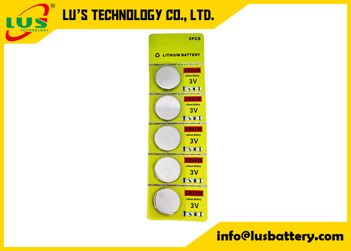 5 Pack CR2430 Coin Cell 3V 24.5mm Diameter CR2430 Button Battery The Halfords Car Alarm Battery CR2430 3V