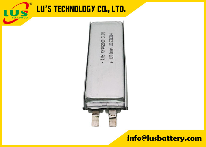 Thin Flexibale Limno2 Battery CP402060 3.0 Volt 1200mah For CMOS Lithium Non-Rechargeable 3V Batteries