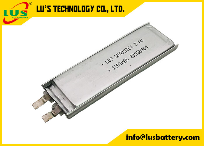 Thin Flexibale Limno2 Battery CP402060 3.0 Volt 1200mah For CMOS Lithium Non-Rechargeable 3V Batteries