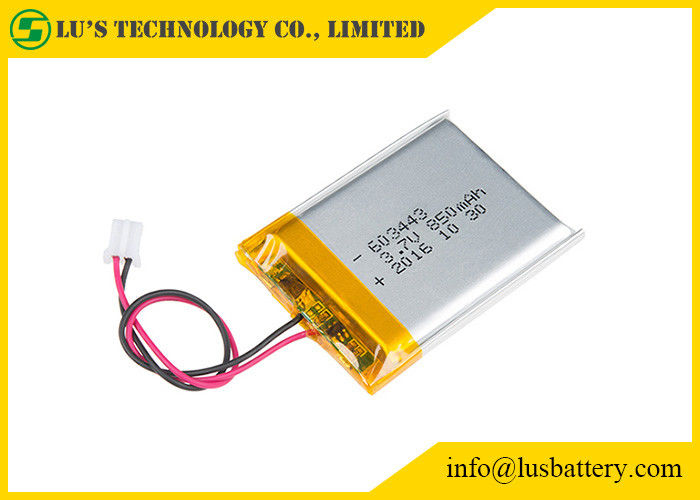 LP603443 Lithium Ion Polymer Rechargeable Battery 3.7 V 850mah Li Ion Battery 603443 rechargeable battery 3.7v cell