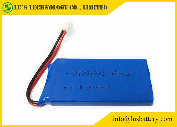 Blue PVC 3.7 V 500mah Lipo Battery  LP482549 3.7 Volt Lithium Polymer Battery 500mah 3.7v battery