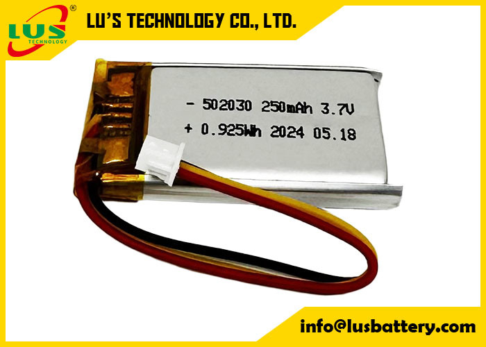 250mAh Lithium Polymer Battery LP502030 3.7V Li Polymer Battery LP502030 3.7V OEM