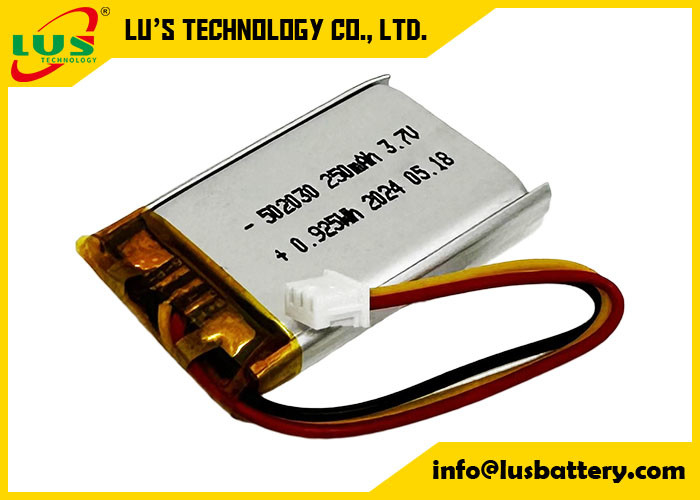 250mAh Lithium Polymer Battery LP502030 3.7V Li Polymer Battery LP502030 3.7V OEM