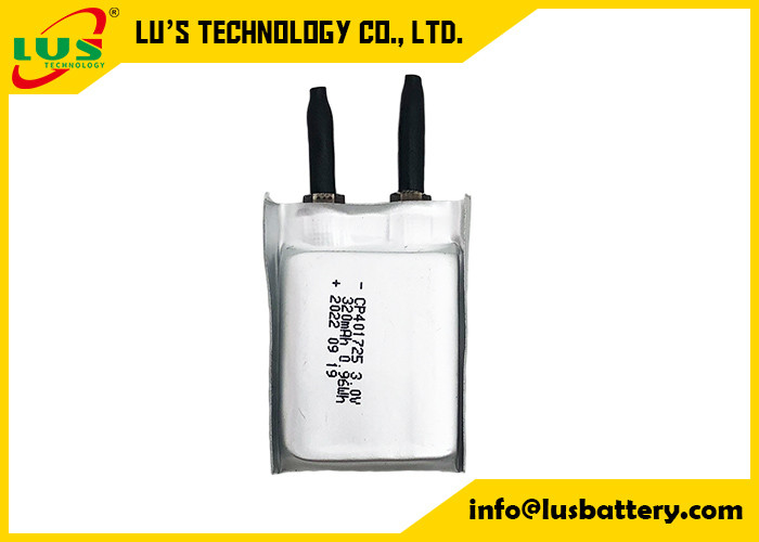 CP401725 Disposable Li-MnO2 Pouch Battery 3.0V Ultra-Thin LiMno2 Soft Battery pass CB