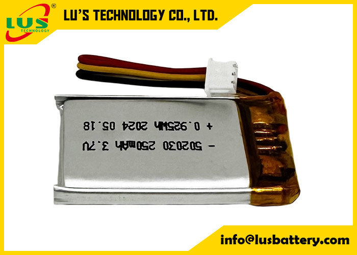 3.7v rechargeable battery 502030 Li Polymer Battery LP502030 3.7V 250mAh thin rechargeable cell
