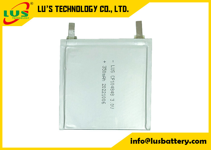 Thin Pouch Batteries CP104848 3v primary lithium battery 350mah super thin cell OEM for cards