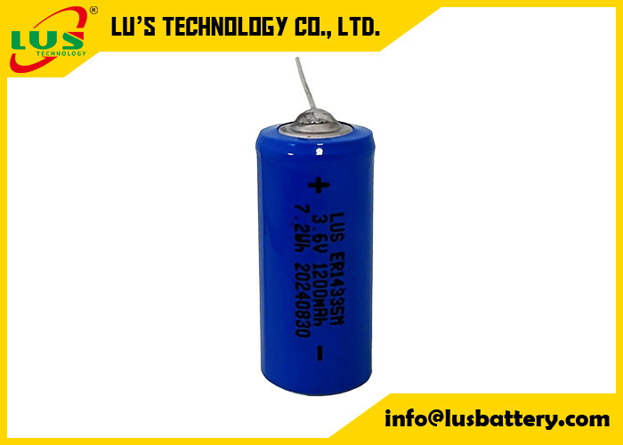 ER14335M 3.6v 2/3AA 1200mAh lisocl2 battery with Axial Lead high drain lithium battery ER14335M