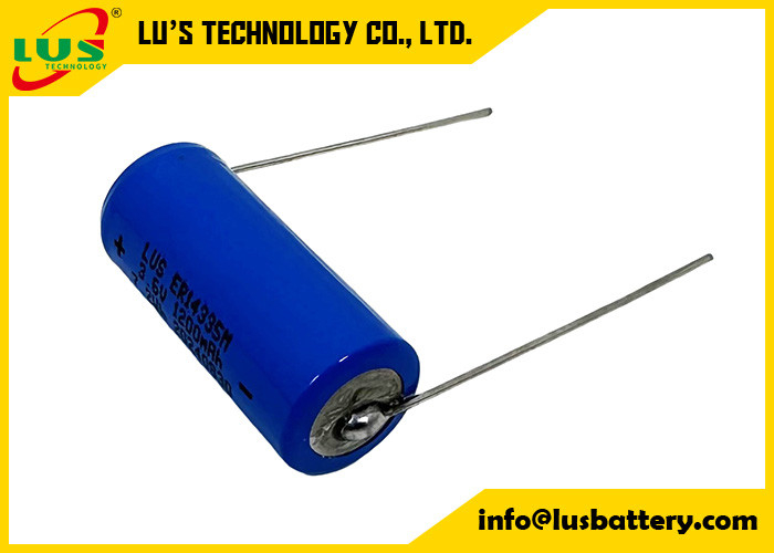 ER14335M 3.6v 2/3AA 1200mAh lisocl2 battery with Axial Lead high drain lithium battery ER14335M