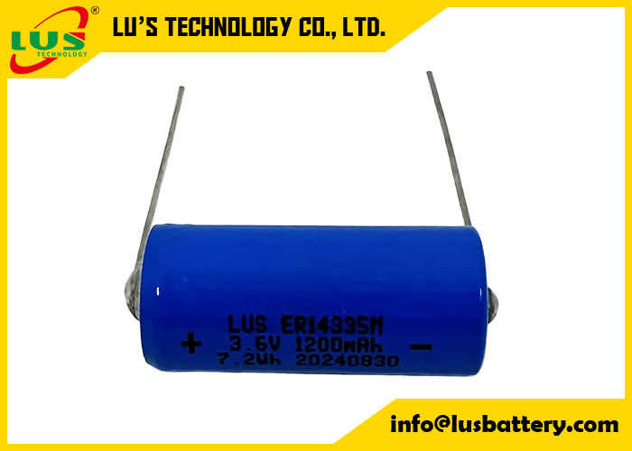 ER14335 3.6V 1.65Ah 2/3AA Lithium Button Top Battery with Axial Lead customization Lisocl2 battery ER14335