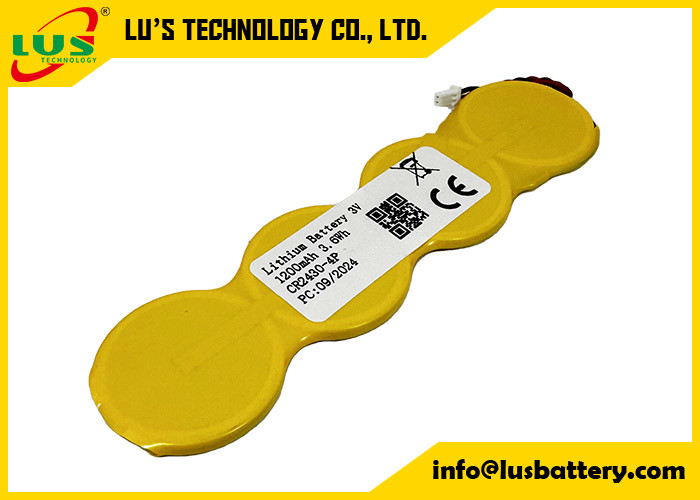 small size lithium battery 1200mah 3.0 volt Lithium button cell battery CR2430 1S4P battery pack