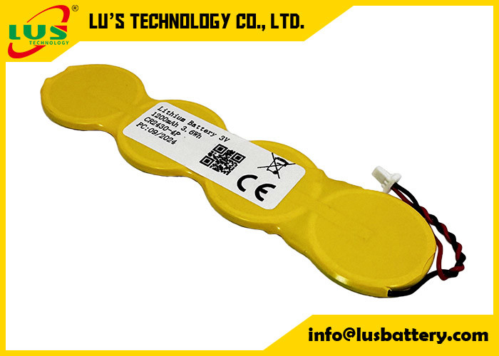 small size lithium battery 1200mah 3.0 volt Lithium button cell battery CR2430 1S4P battery pack