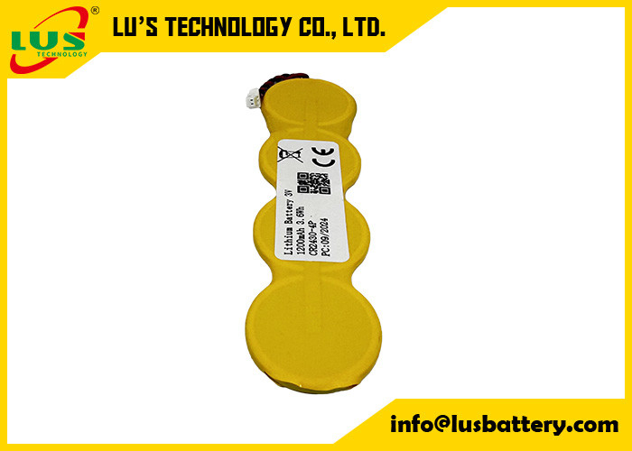 small size lithium battery 1200mah 3.0 volt Lithium button cell battery CR2430 1S4P battery pack
