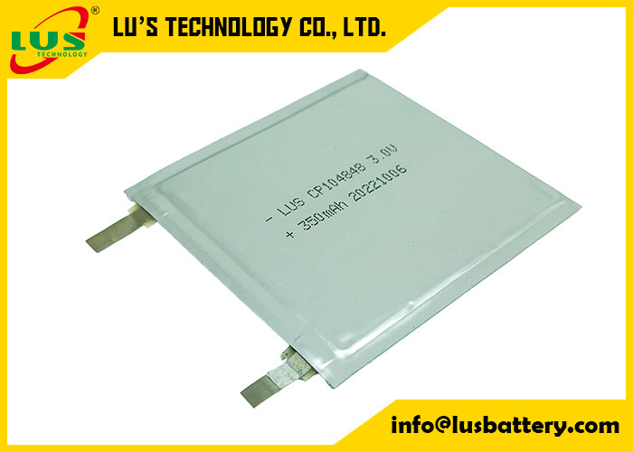 Thin cell battery CP104848 3.0V 400mAh Li-MnO2 Battery 3.0volt flat battery