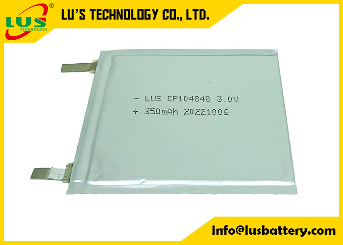 Thin cell battery CP104848 3.0V 400mAh Li-MnO2 Battery 3.0volt flat battery