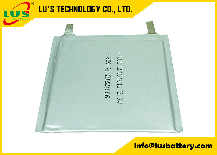 Thin cell battery CP104848 3.0V 400mAh Li-MnO2 Battery 3.0volt flat battery