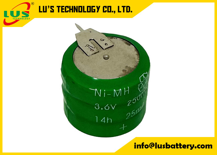 NIMH 3.6V 250mAh Rechargeable Battery Pack 250H Button Cell with Solder Pins OEM/ODM