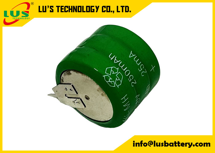 NIMH 3.6V 250mAh Rechargeable Battery Pack 250H Button Cell with Solder Pins OEM/ODM