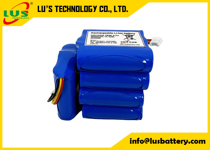INR14430 3.7V 3000mah Lithium Ion Battery 1S3P rechargeable li-ion battery pack custom