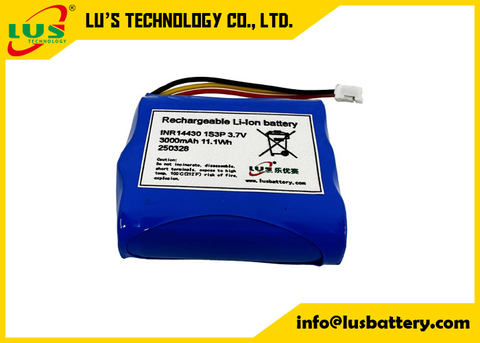 3.7V 3000mah rechargeable battery 14430 1S3P lithium ion battery pack 3.6volt battery OEM