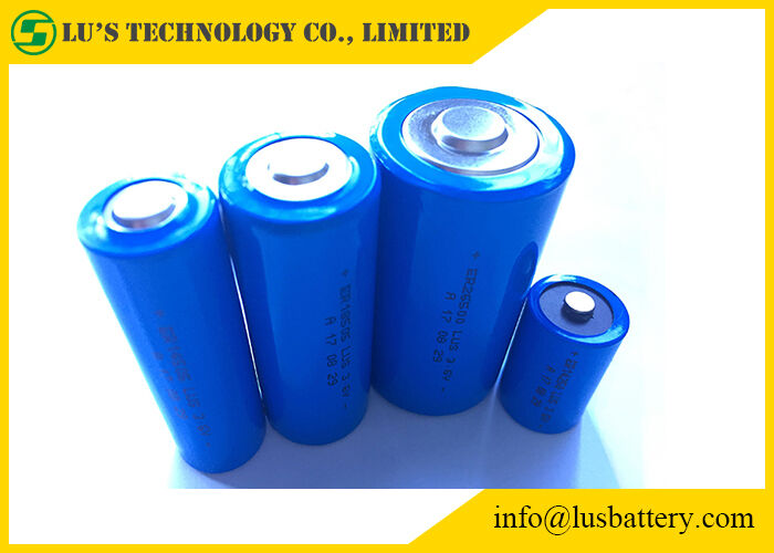 Cylinder Shape Lithium Thionyl Chloride Battery 3.6V Lithium Battery Blue Color