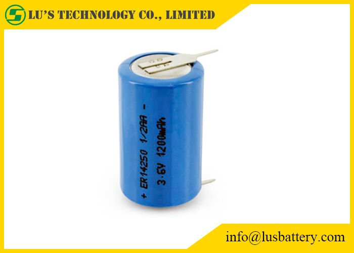 Multi Function 1/2 AA ER14250M Disposable Lithium Battery 3.6V 0.75ah 750mah 3.6v Primary Cell